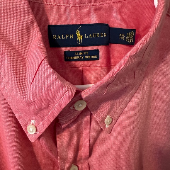 Ralph Lauren Other - Ralph Lauren Men's Pink Chambray Oxford Shirt XXL slim fit